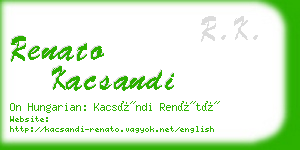 renato kacsandi business card